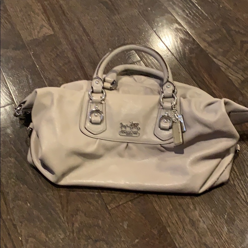 Authentic Light Gray Coach bag